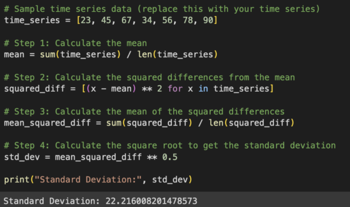 How To Calculate Standard Deviation In Python (Setup, Code, Example ...