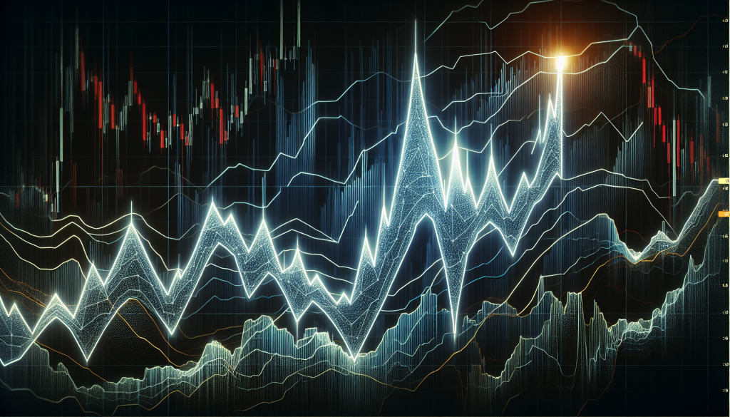 A professional article header for "Bullish In Neck Line Candlestick Pattern" by Quantified Strategies, featuring a stylized image of a trader using a laptop and a circular icon representing technical analysis.