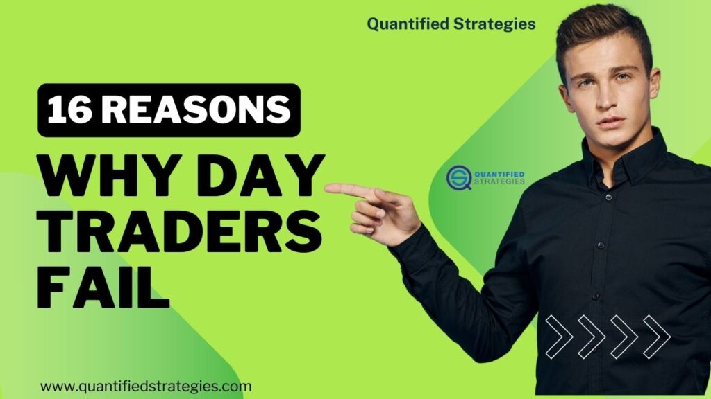 A professional banner image for the article "16 Reasons Why Day Traders Fail.