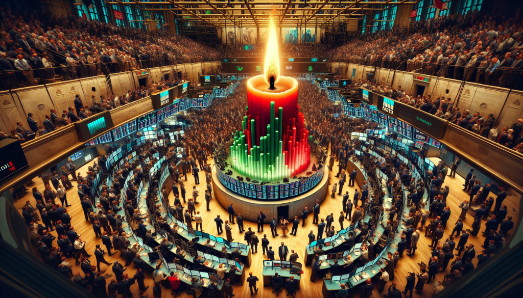 A professional article banner for the Rising Window Candlestick Pattern. The title is displayed in bold teal and white text on a dark, stylized background.