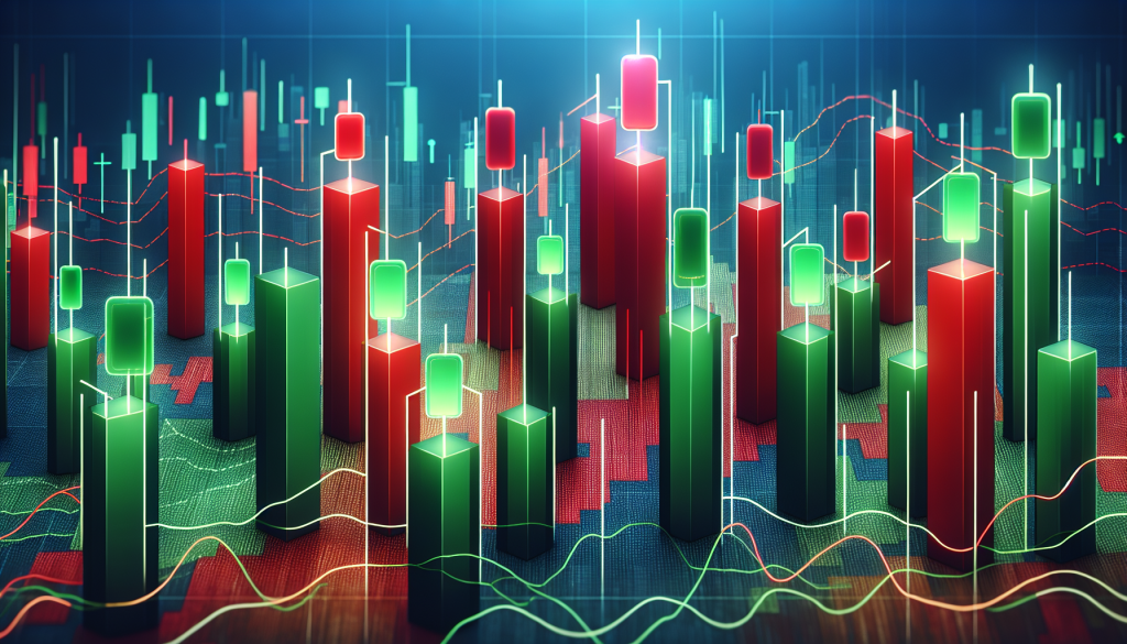 A professional trading graphic titled "Types of Stick Sandwiches for Candlesticks," featuring a financial analyst pointing to a digital chart that highlights the specific three-candle bearish reversal formation.