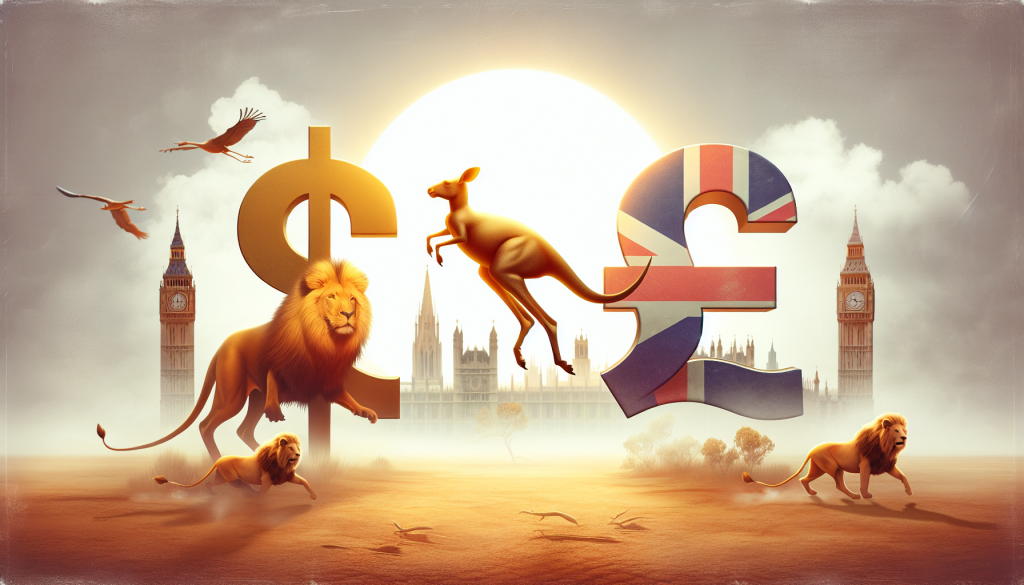 A surreal digital illustration depicting a desert landscape under a large glowing sun.