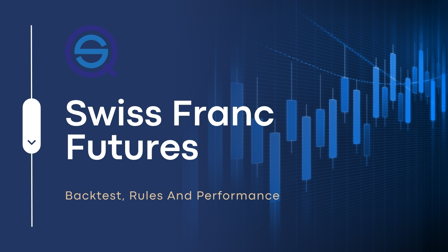 A professional title banner featuring a blue candlestick price chart background.