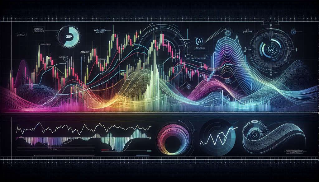 A sophisticated digital dashboard displaying various financial visualizations.