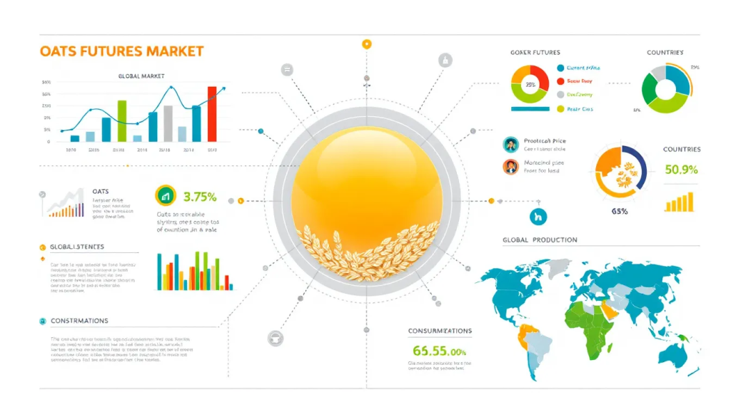 Basics of Oats Futures Trading, displays a comprehensive infographic about oats market data.