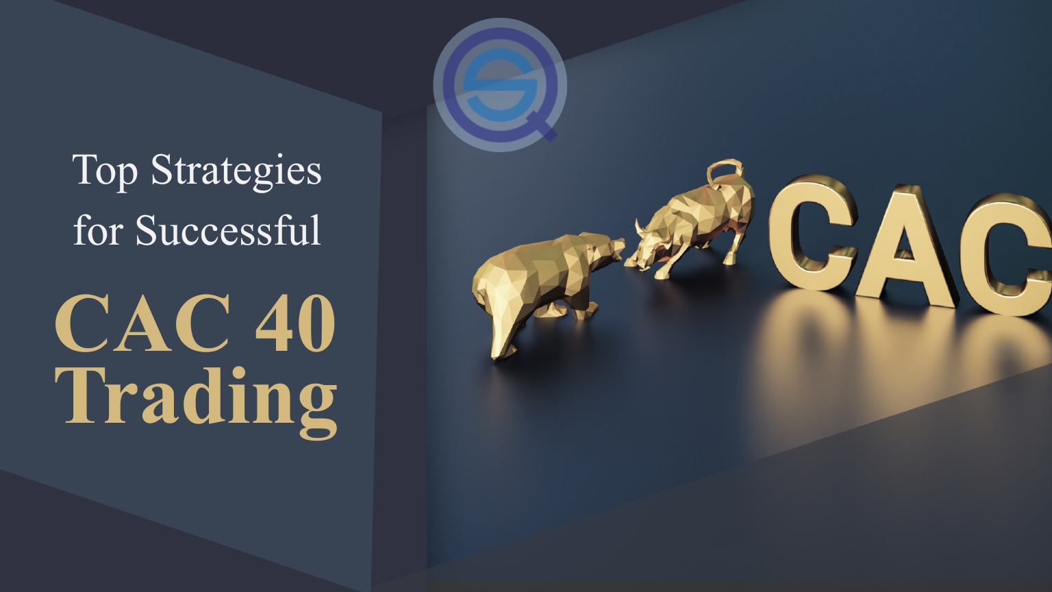 CAC 40 Trading, depicts a bull and bear symbolizing market dynamics.