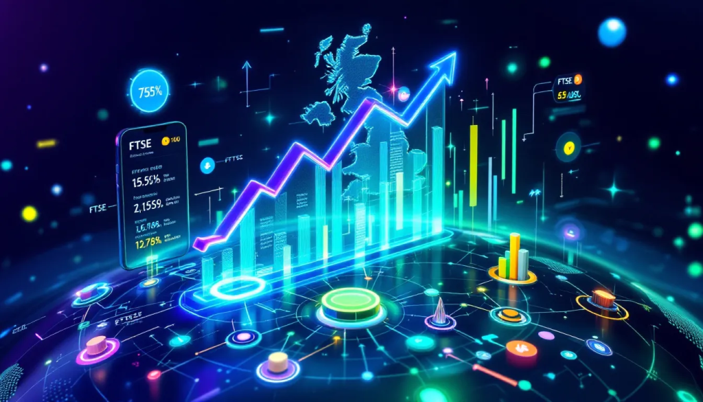 Choosing the Right Futures Broker, shows digital financial data and market trends.