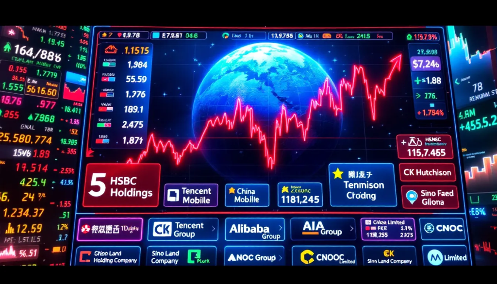 Constituent Stocks of the Hang Seng Index, displays key financial market data.
