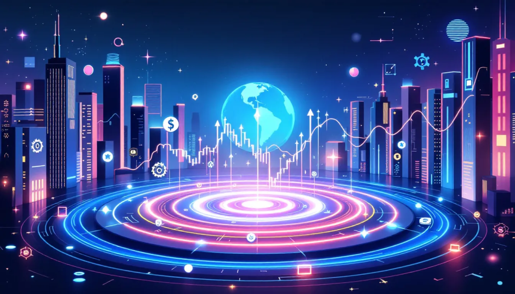 This digital graphic, Currency Futures Trading..jpg, visualizes global financial market trends and data.