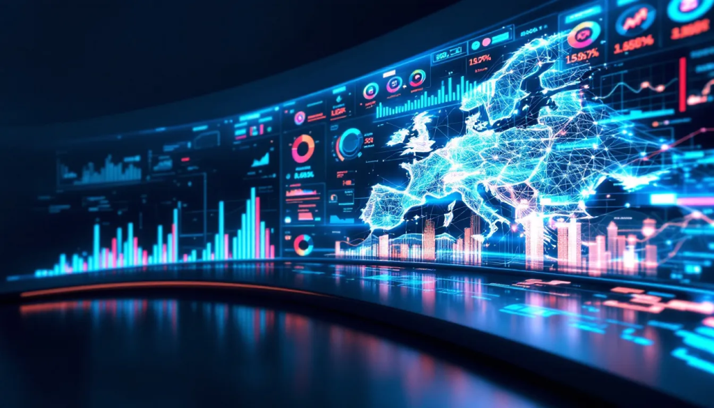 A digital interface showcases data for European Futures Trading market analysis and trends.