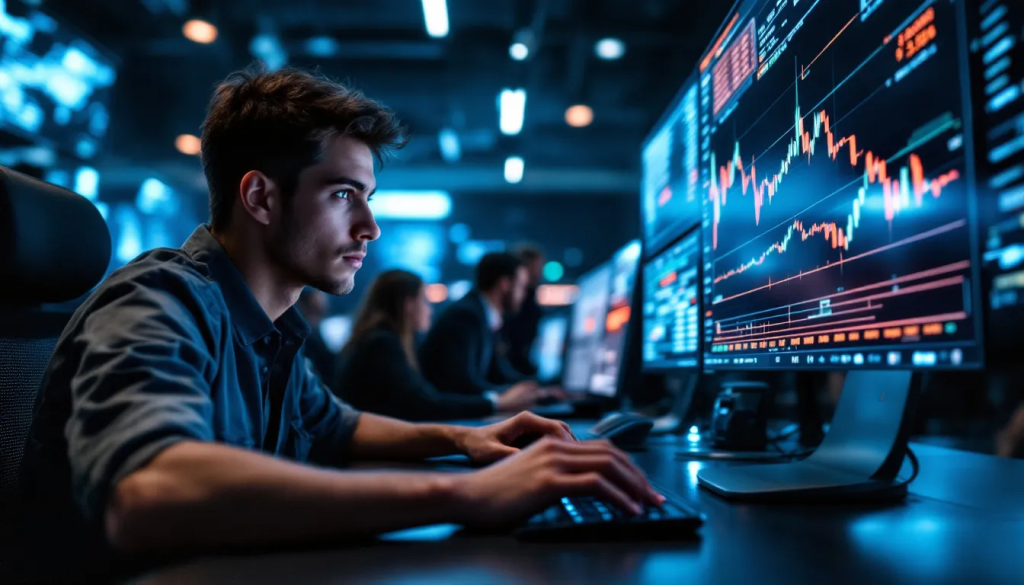 How to Trade Coal Futures, shows a professional analyzing market data trends.
