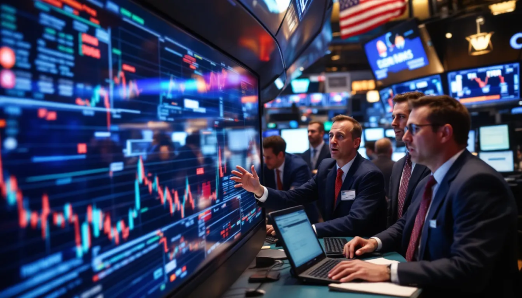 Market Participants in TIBOR Futures Trading, shows professionals analyzing live market data.