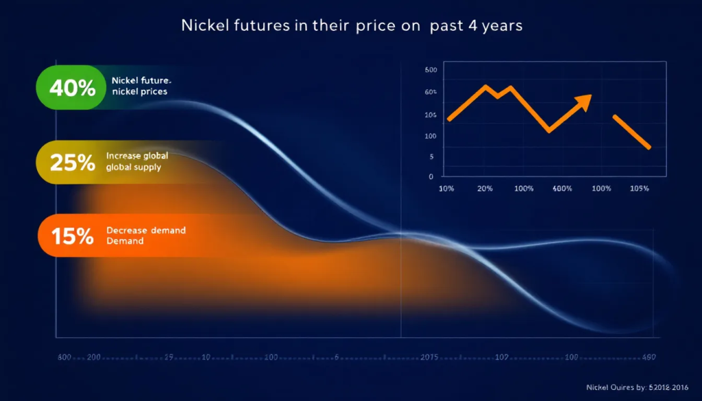 Nickel Futures at Four Year Lows, shows recent market price decline trends.