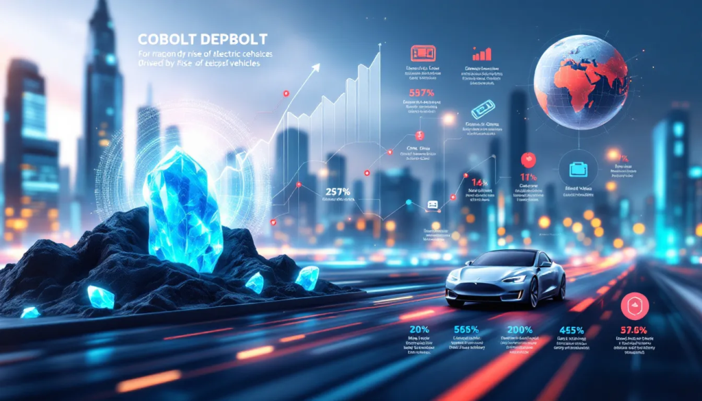 Rising Cobalt Demand from Electric Vehicles, illustrates global market growth and trends.