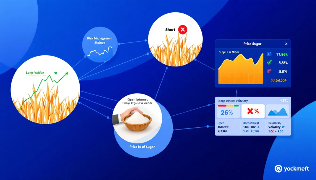 This graphic displays Risk Management Strategies in Sugar Futures Trading for better portfolio protection.