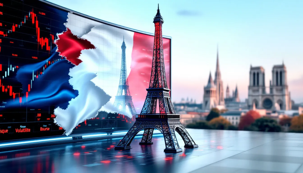 Risks Associated with France Futures Trading, shows market charts and Paris landmarks.
