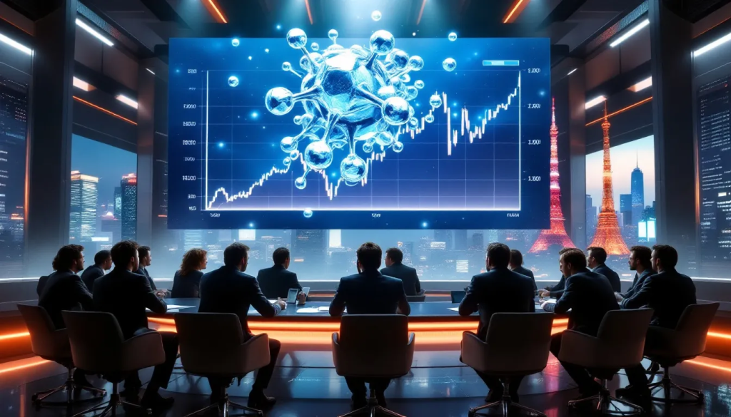 Risks and Rewards of Palladium Trading, shows professionals analyzing financial market trends.