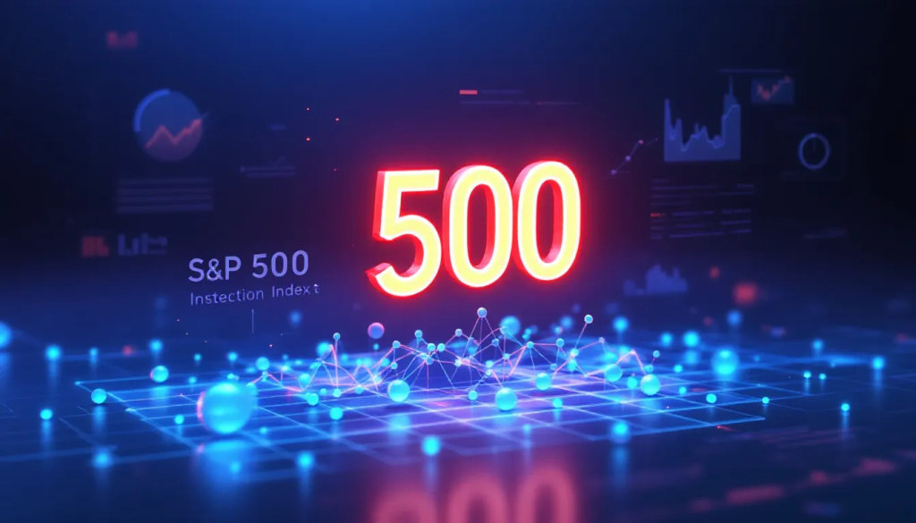 S&P 500 Index, visualizes essential market data for analyzing financial trading performance.