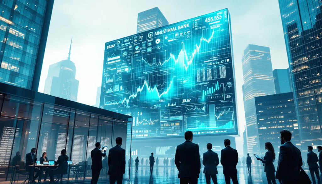 Swiss National Bank’s Role in Futures Trading, shows a large financial display.