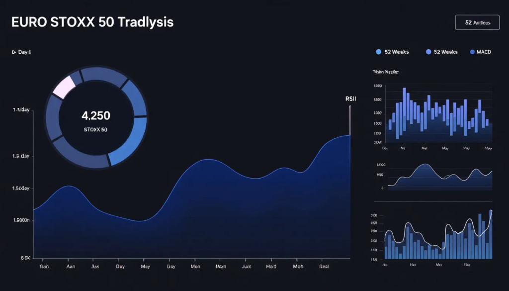 Technical Analysis for EURO STOXX 50 Trading, shows detailed financial market charts.