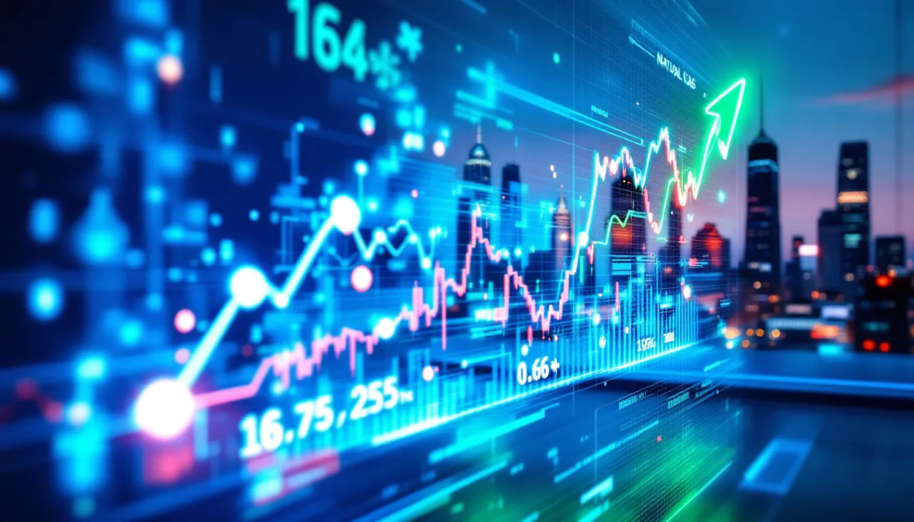 Trading Platforms and Tools for Natural Gas Futures, shows complex market data.