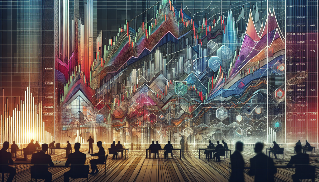 Analyzing WTI Crude Oil Futures, shows traders reviewing complex financial market charts.