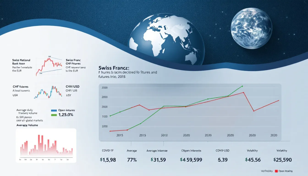 Benefits of Trading Swiss Franc Futures, displays digital financial charts and data.