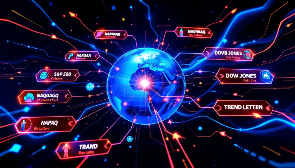 A glowing digital globe highlights the best global markets for trend following futures trading.