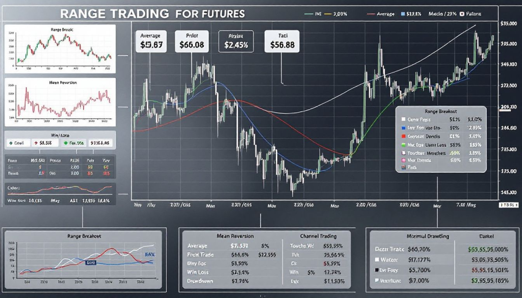 A detailed financial chart illustrates effective range trading strategies for success in futures markets.