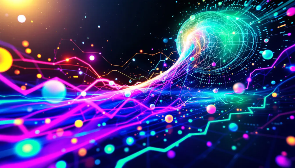 Vibrant neon data streams visualize future trends in statistical modeling for global futures markets.