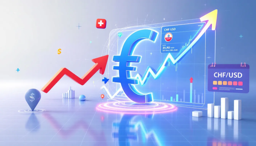 How to Start Trading Swiss Franc Futures, shows financial charts and currency symbols.