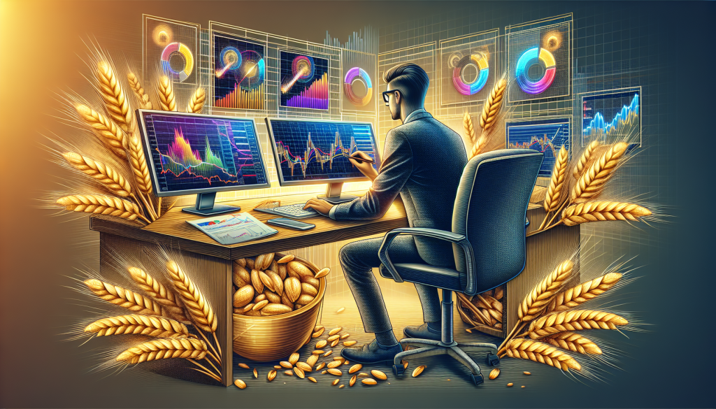 A professional trader analyzes complex market data charts to master effective wheat futures trading.