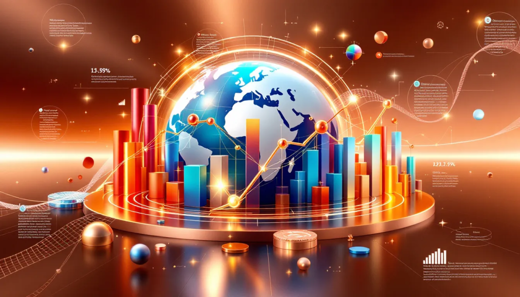 The Investment Opportunities in Copper image illustrates global market data and financial growth trends.