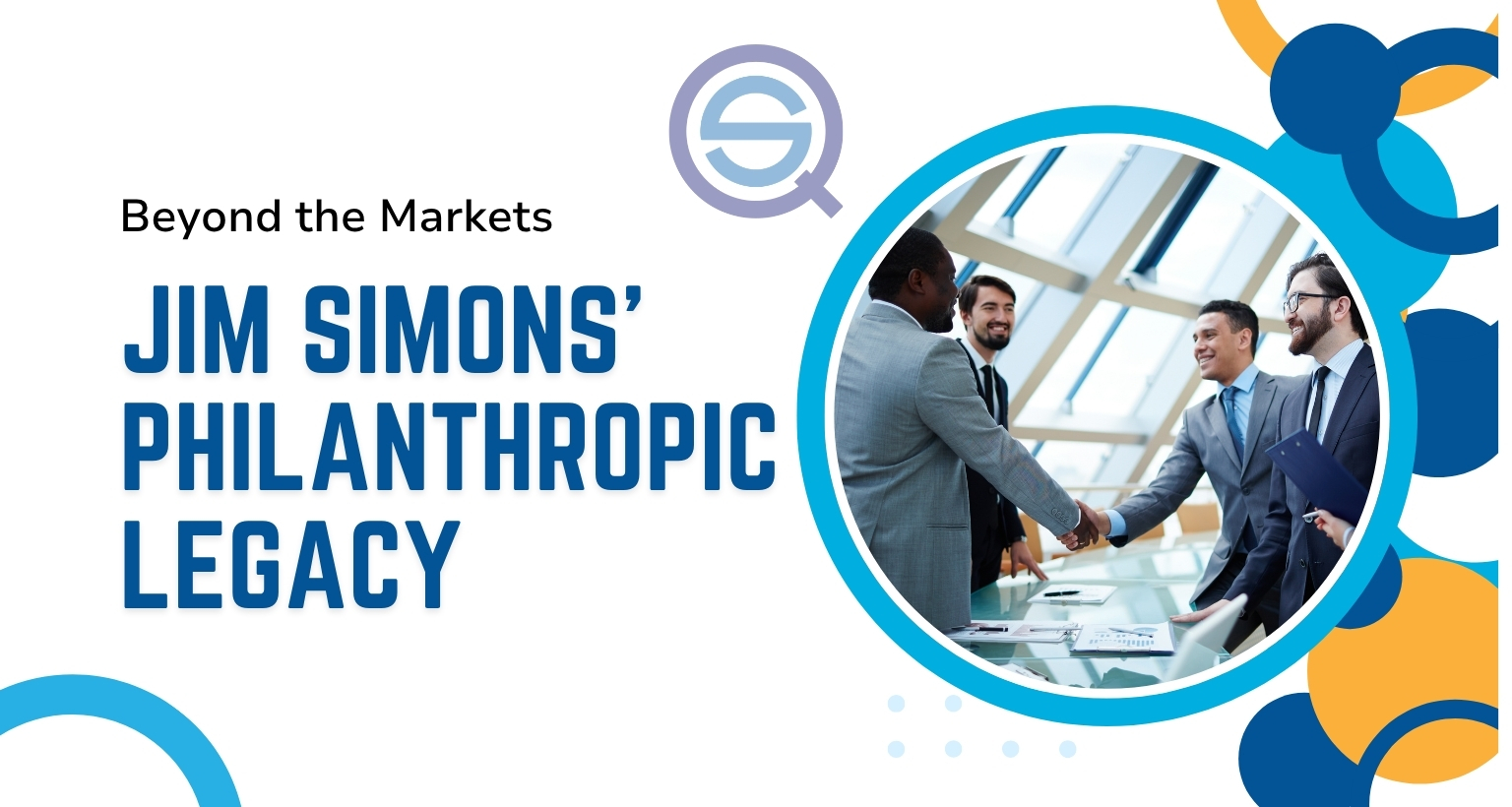 A professional title card displays the main article heading alongside a smiling business team.