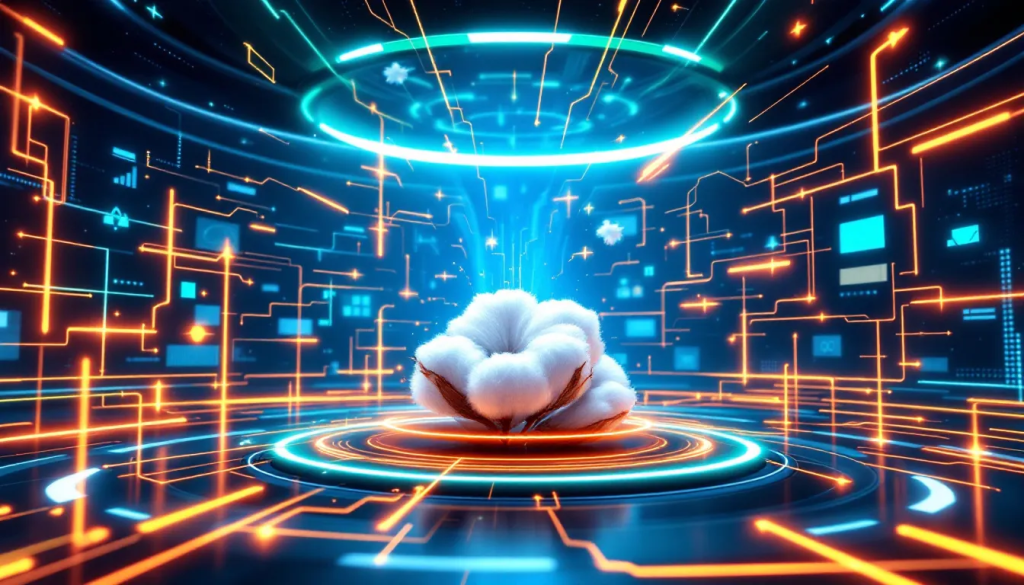 Key Components of Futures Contracts image shows a cotton boll in digital space.