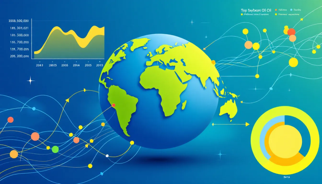 This infographic highlights essential global data sources for monitoring soybean oil trading market trends.