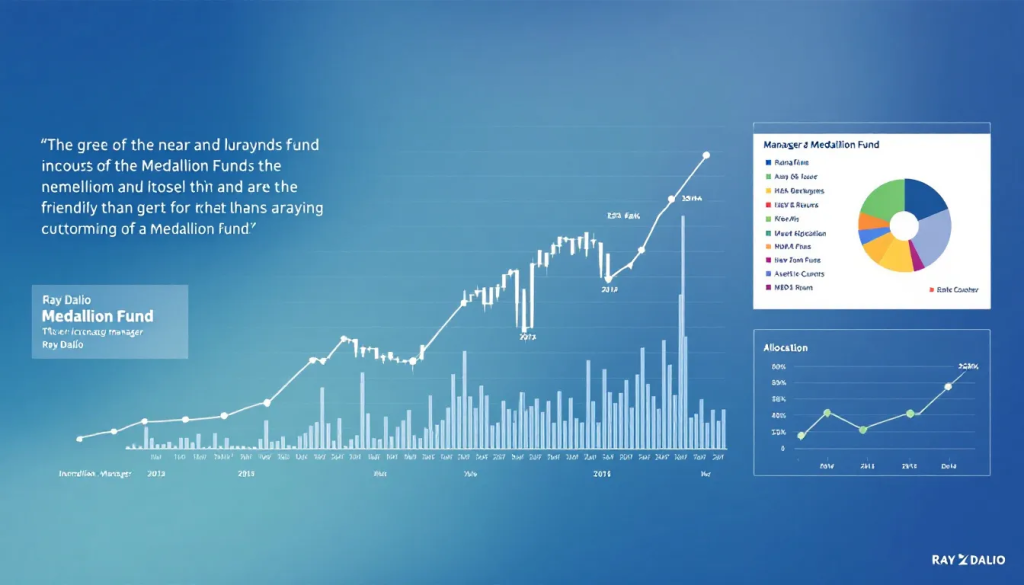 A financial line graph illustrates historical performance trends and asset allocation metrics.