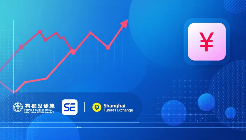 Key Players in Chinese Yuan Futures Market, displays financial symbols and charts.