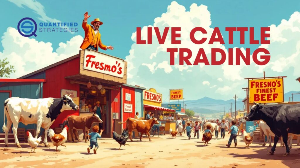 Live Cattle Trading image shows a bustling outdoor market with cows and chickens.