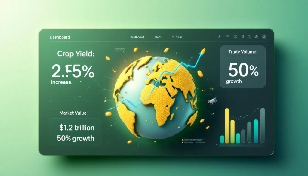 Risk Management in Agricultural Futures Trading, shows a dashboard with market metrics.