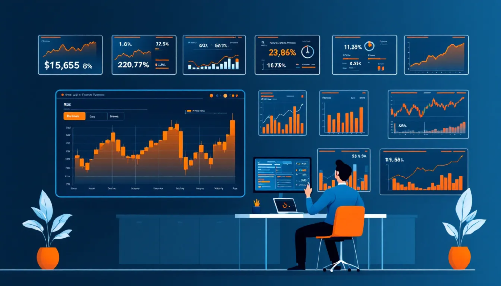Risk Management in Orange Juice Futures Trading, displays professional financial market analysis dashboards.