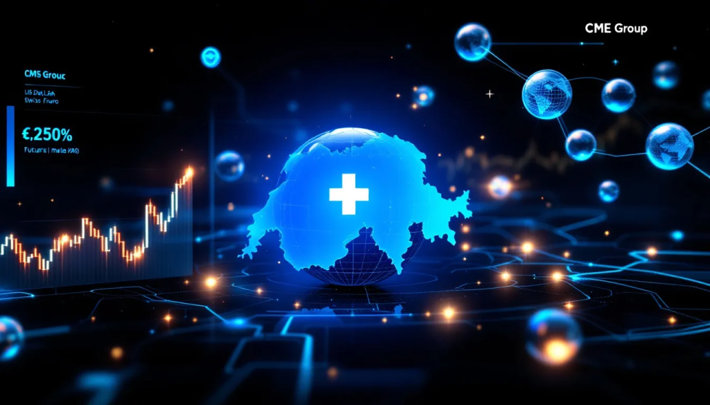 The Role of CME Group in Swiss Franc Futures, displays financial global networks.