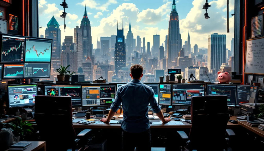 The Tools and Resources for Lean Hogs Traders image shows a trader monitoring markets.