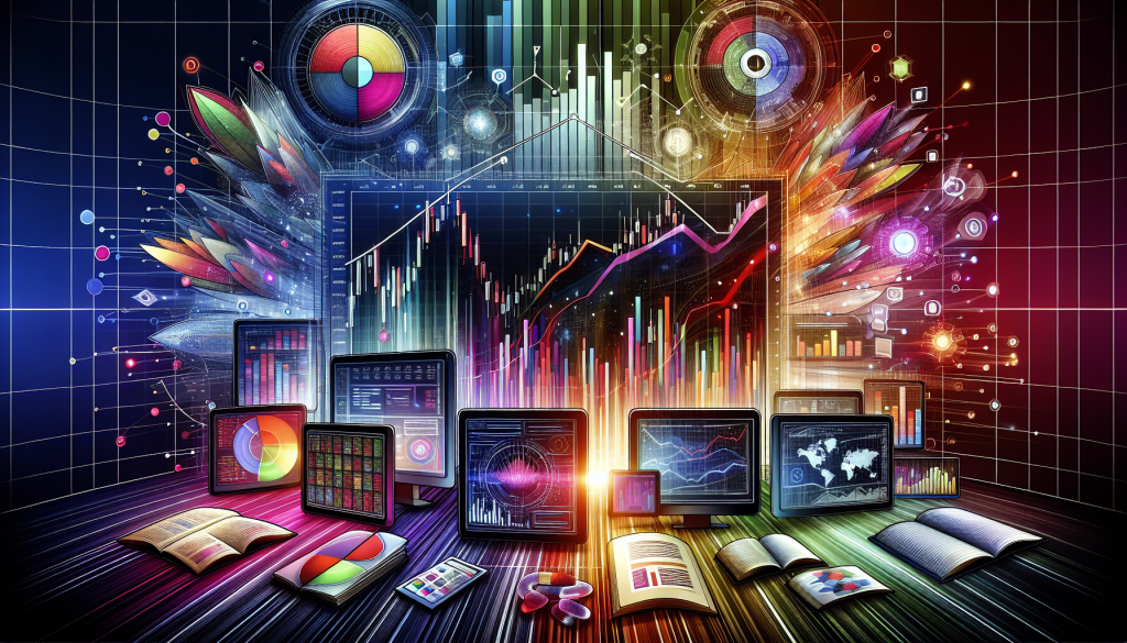 Tools and Resources for Successful Futures Trading, displays various digital analysis monitors.