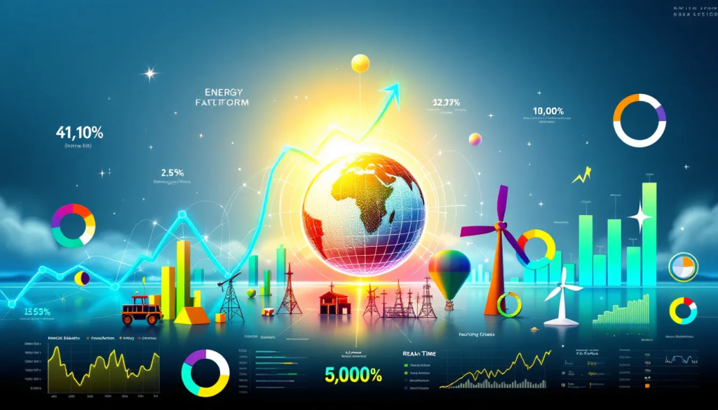 Trading Energy Futures, displays a digital globe featuring global energy market data.