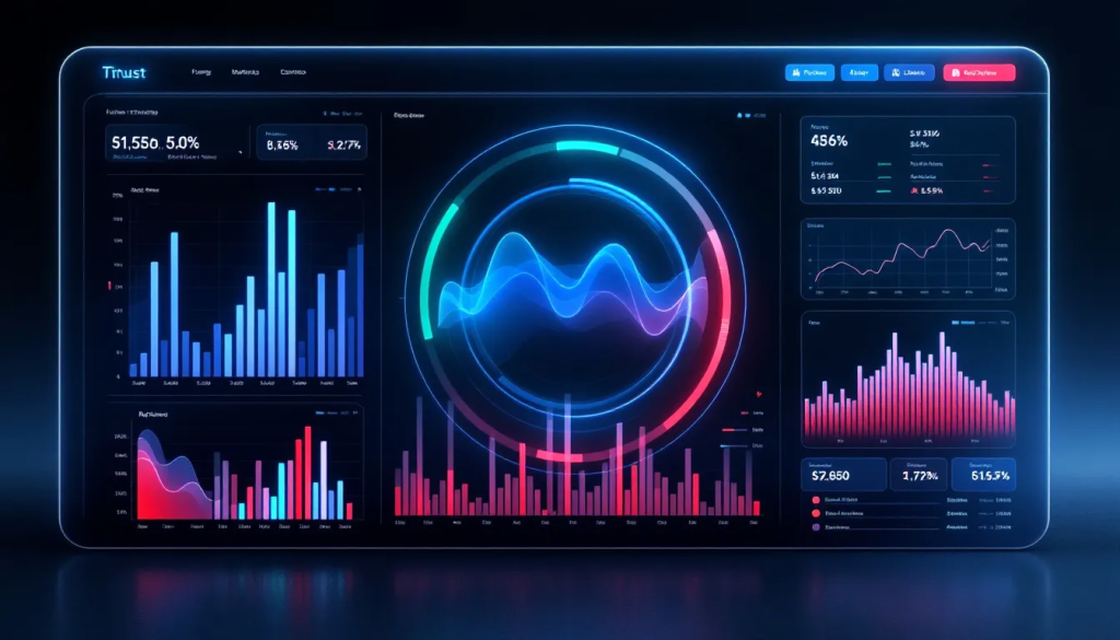 Digital interface displays various types of market sentiments for improved futures trading data analysis.