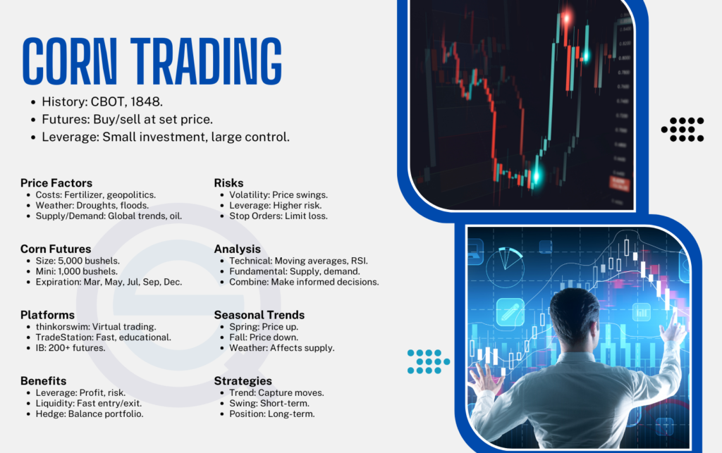 This infographic highlights essential market factors and strategies for successful agricultural corn trading ventures.