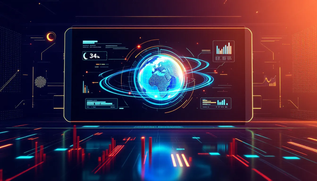 Understanding Energy Futures, shows a glowing digital globe with financial data charts.