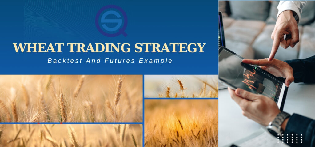 Golden wheat fields stand beside a trader analyzing financial charts on a tablet.
