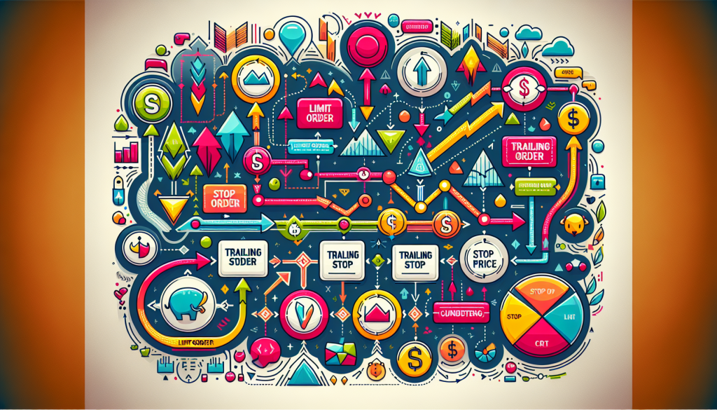 A complex doodle diagram illustrates financial flowchart paths, charts, and trading parameters.